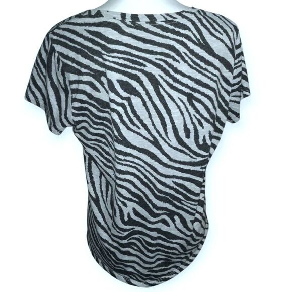 VINCE CAMUTO GRAY & BLACK ANIMAL-PRINT TEE-SHIRT SZ.L EUC. - Picture 5 of 6